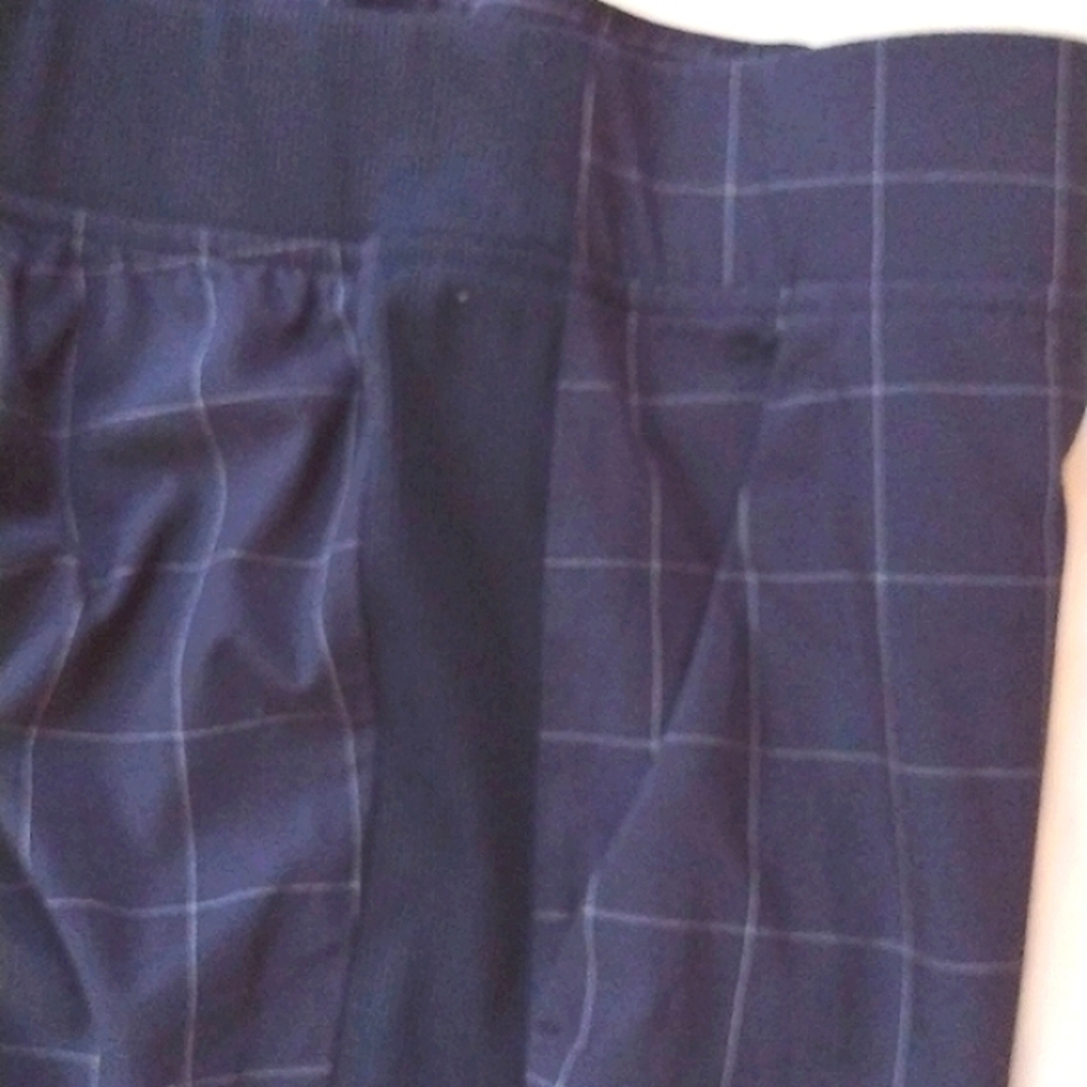 Athleta Brooklyn Navy windowpane textured ankle pant Size 22 EUC - Picture 6 of 7